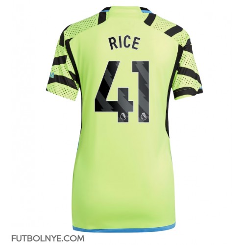 Camiseta Arsenal Declan Rice #41 Visitante Equipación para mujer 2023-24 manga corta